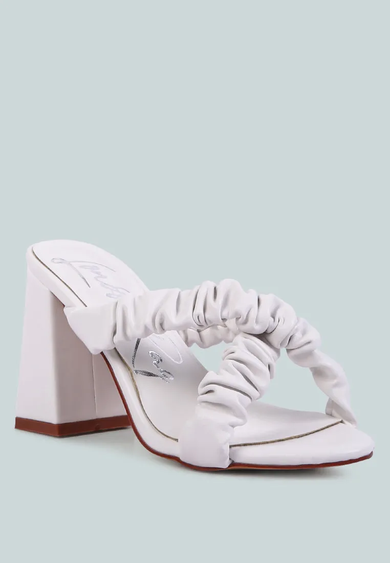 Page 3 Scrunchie Strap Block Sandals