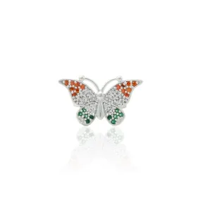 Silver 'Fly Over On the Sky Butterfly' Girls Ring