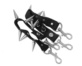 Spiked Black Bondage Shoe Straps