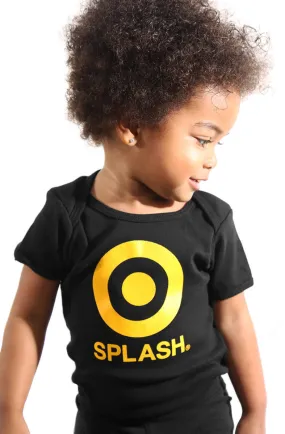 Splash (Baby Black Onesie)