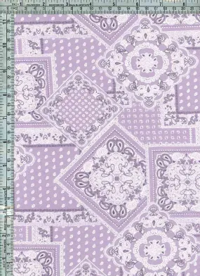 SUPER SOFT POLYESTER SPANDEX DBP / DTY BRUSHED ETHNIC PAISLEY PATCHWORK [NFE210903C-009]