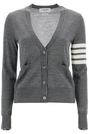 THOM BROWNE 4-bar wool melange cardigan