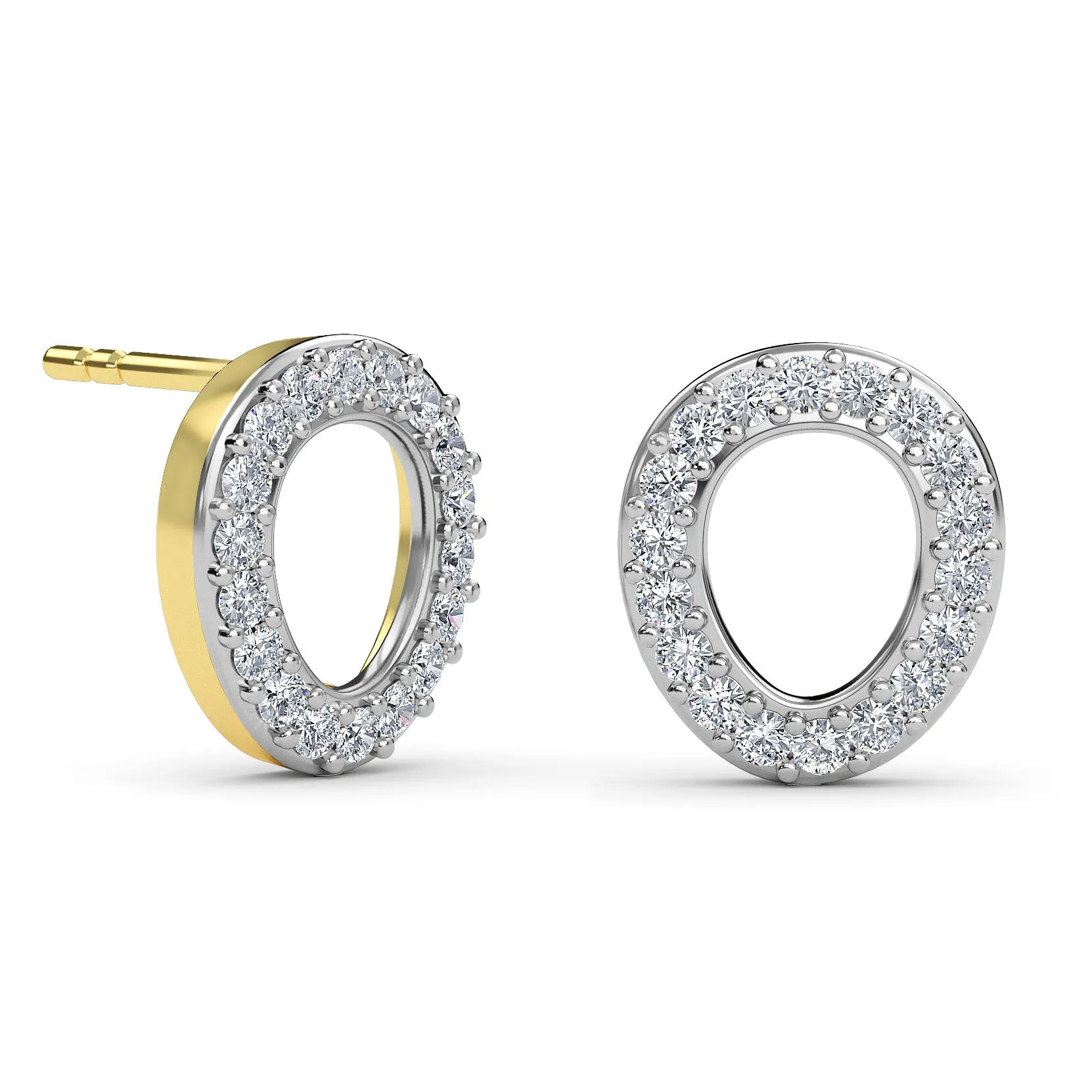 Versa Certified Diamond Studs in 9K Yellow Gold Diamond Carat Wt. 0.30 cts.